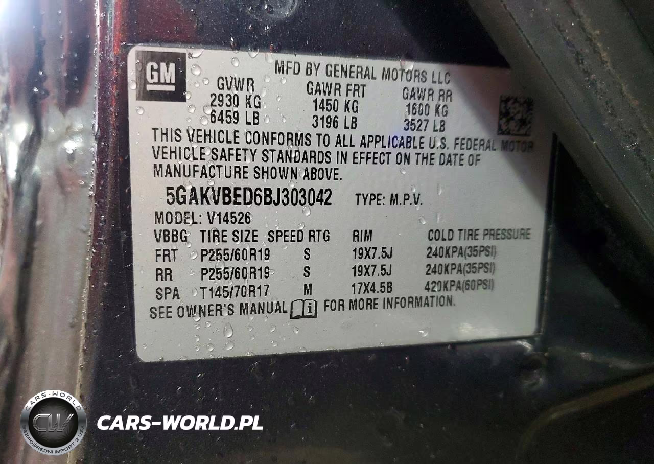 2011 Buick Enclave Cxl VIN:5GAKVBED6BJ303042 - 12