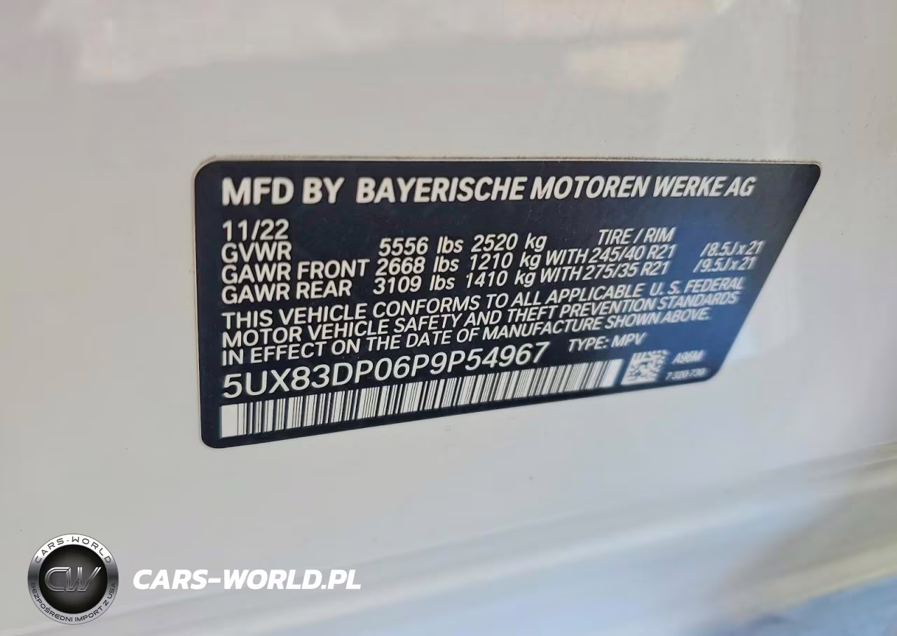 2023 BMW X3 M40I VIN:5UX83DP06P9P54967 - 13