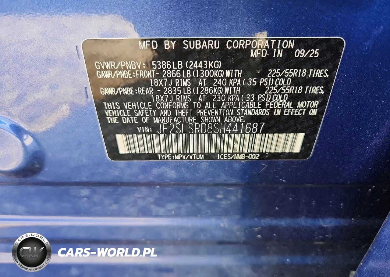2025 Subaru Forester Limited VIN:JF2SLSRD8SH441687 - 13