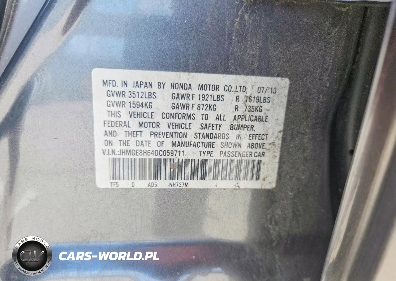 2013 Honda Fit Sport VIN:JHMGE8H64DC059711 - 12