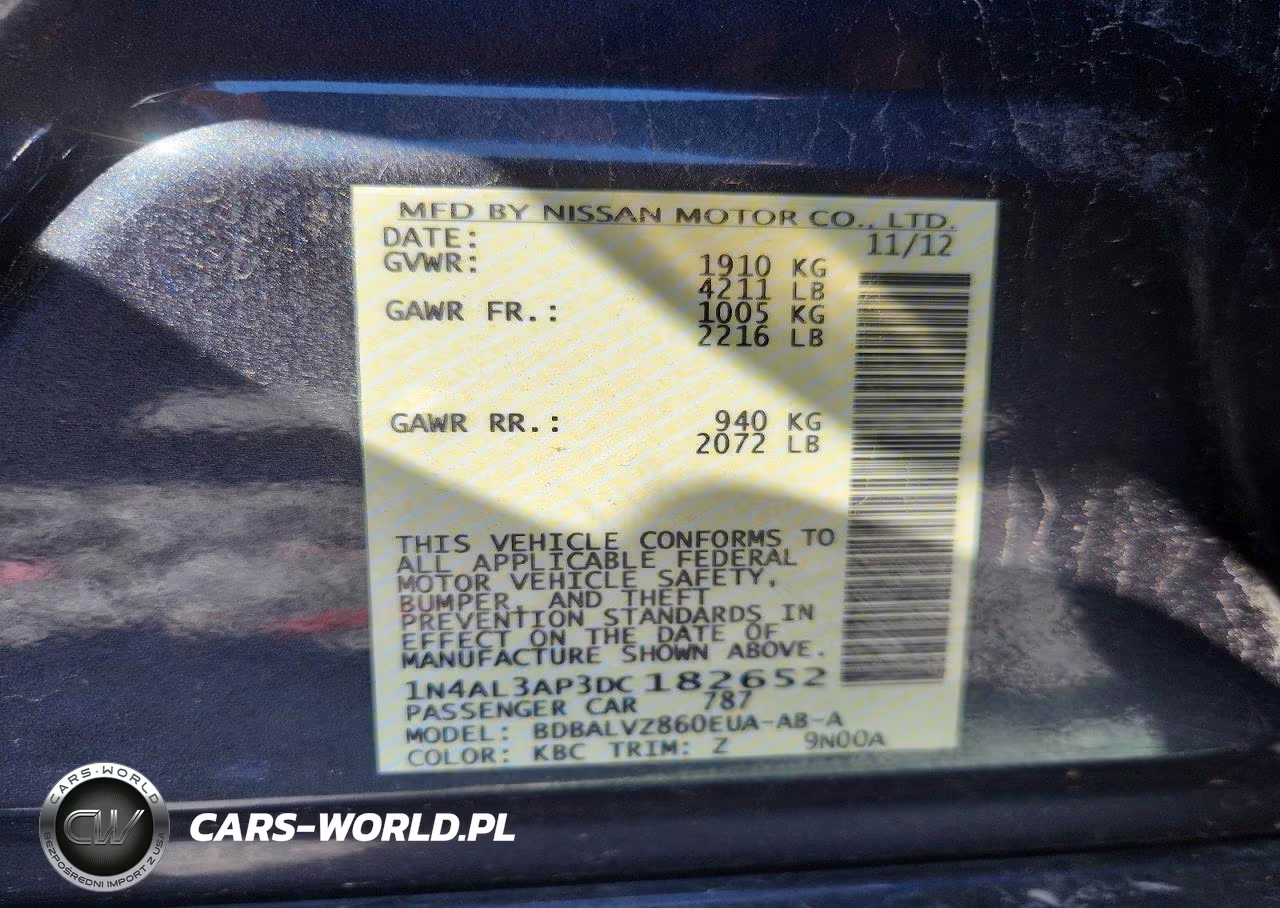 2013 Nissan Altima 2.5 VIN:1N4AL3AP3DC182652 - 13