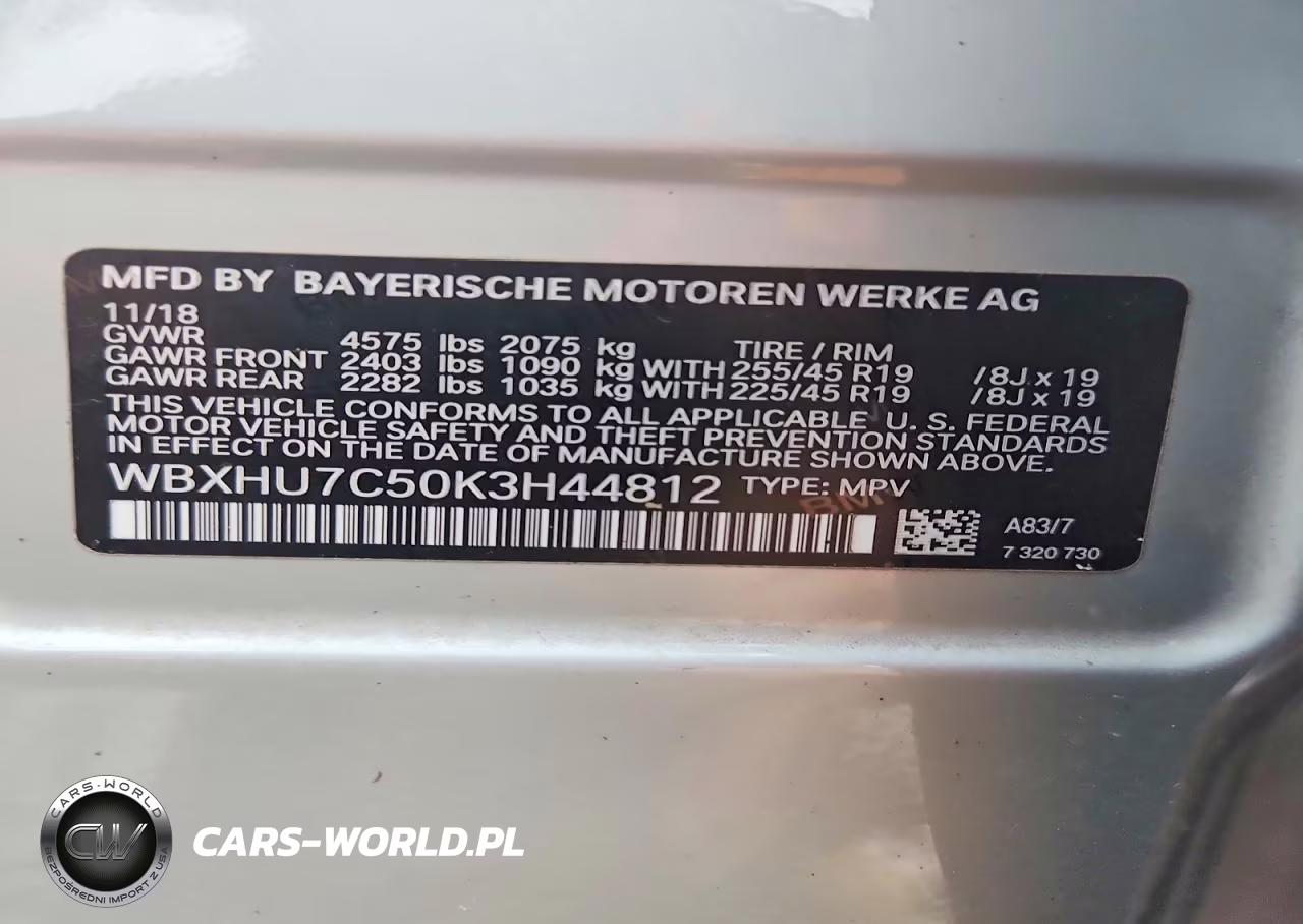 2019 BMW X1 Sdrive28I VIN:WBXHU7C50K3H44812 - 13