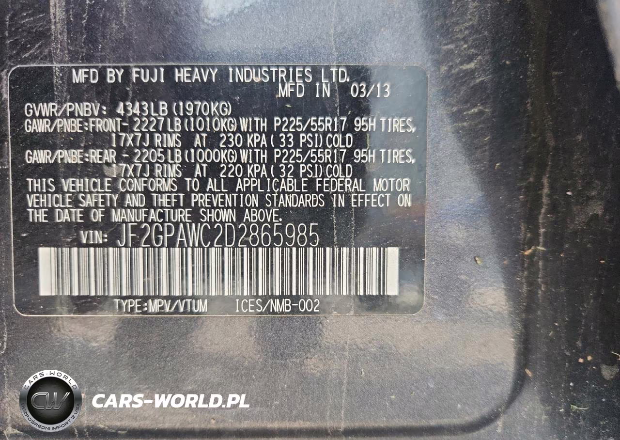 2013 Subaru Xv Crosstrek 2.0 Premium VIN:JF2GPAWC2D2865985 - 12