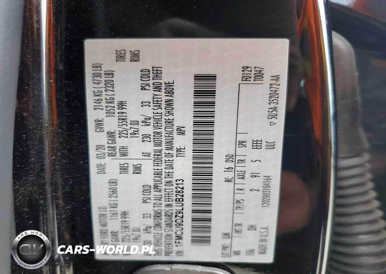 2020 Ford Escape Titanium VIN:1FMCU9DZ9LUB28213 - 13