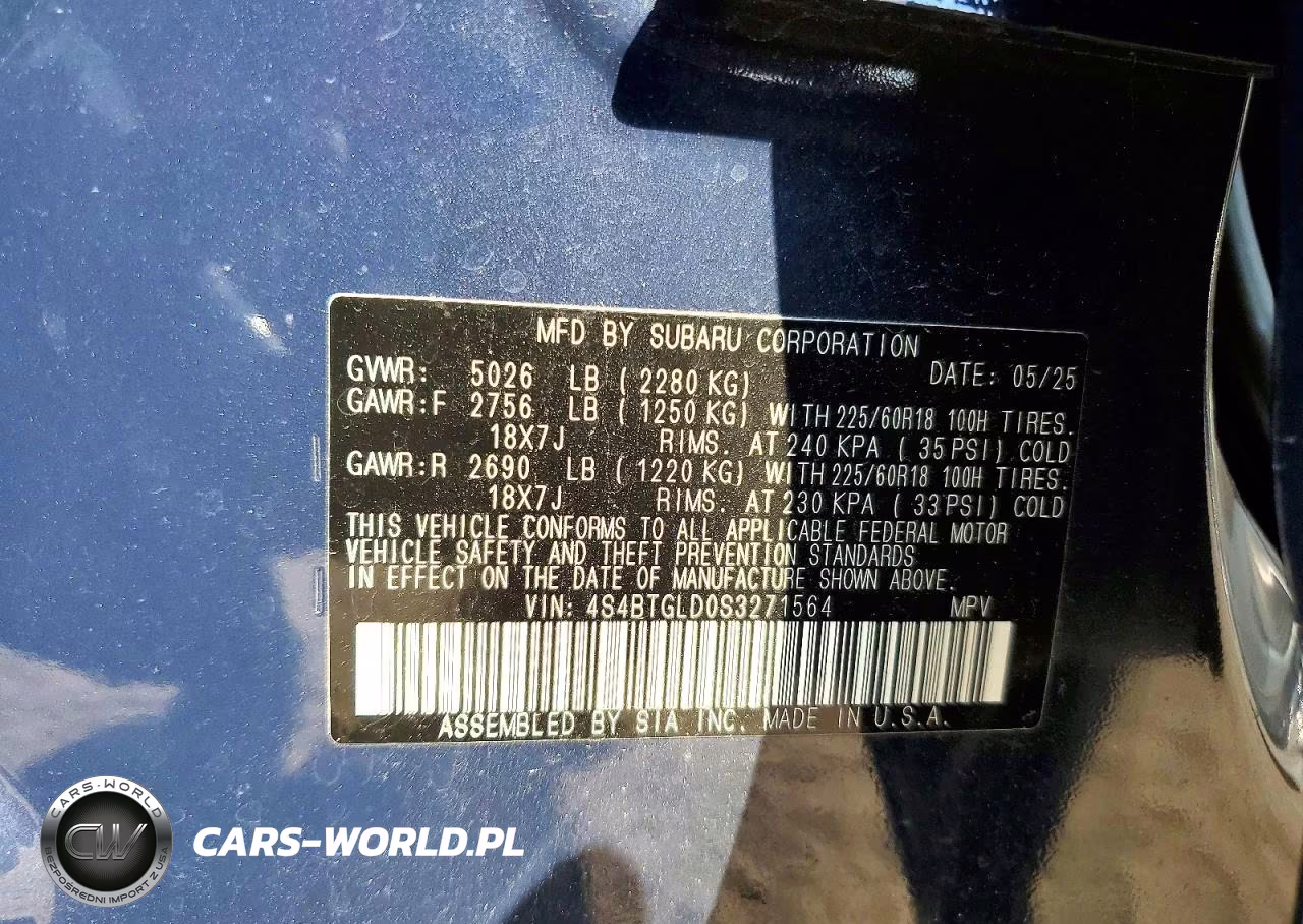 2025 Subaru Outback Onyx Edition Xt VIN:4S4BTGLD0S3271564 - 13