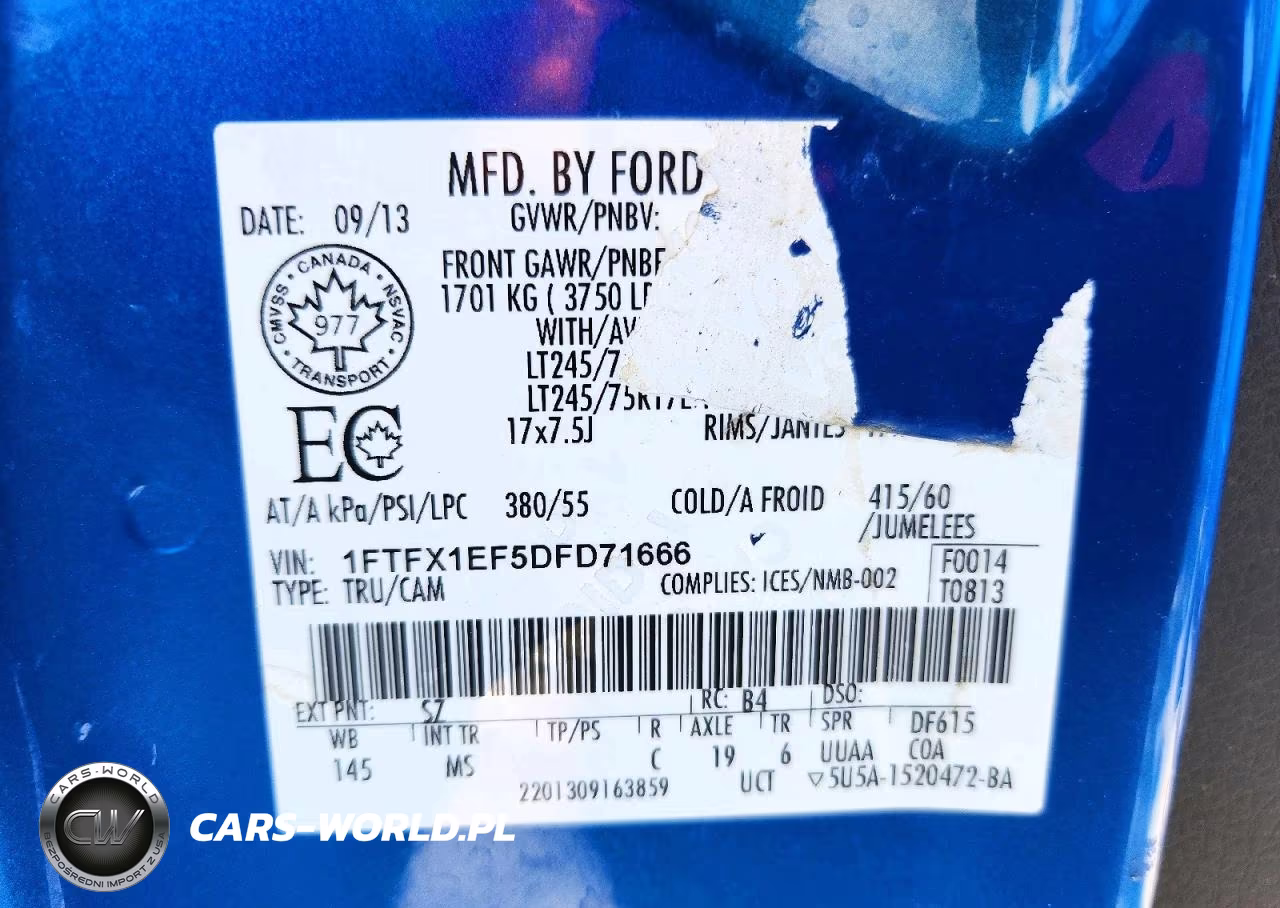 2013 Ford F150 Super Cab VIN:1FTFX1EF5DFD71666 - 13