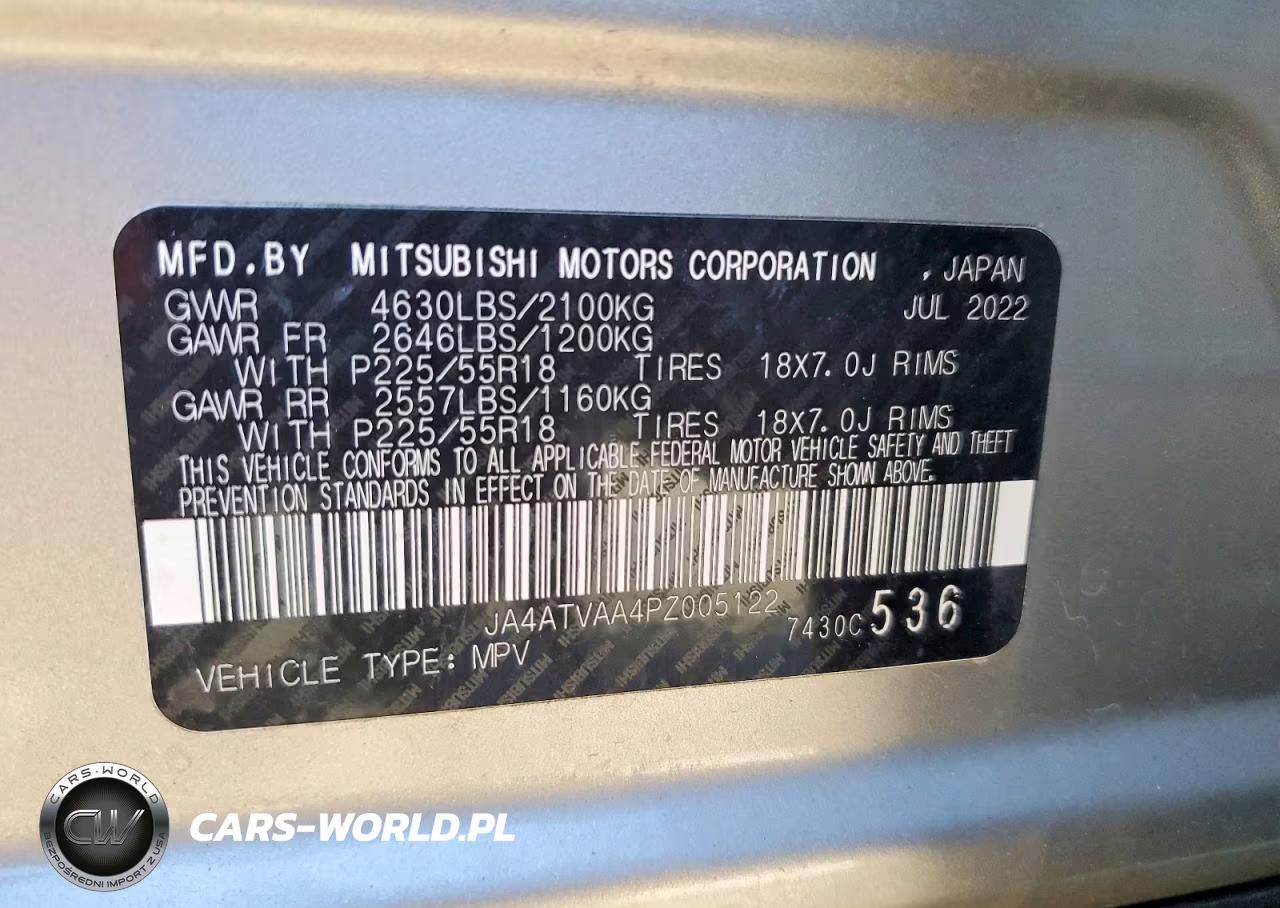 2023 Mitsubishi Eclipse Cross Le VIN:JA4ATVAA4PZ005122 - 13