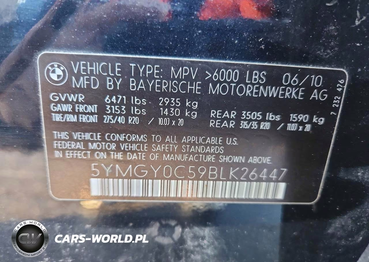 2011 BMW X5 M VIN:5YMGY0C59BLK26447 - 12