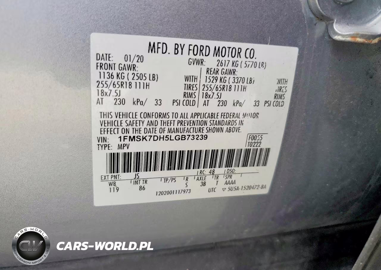 2020 Ford Explorer Xlt VIN:1FMSK7DH5LGB73239 - 13