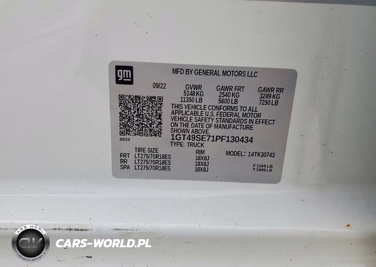 2023 GMC Sierra K3500 VIN:1GT49SE71PF130434 - 12