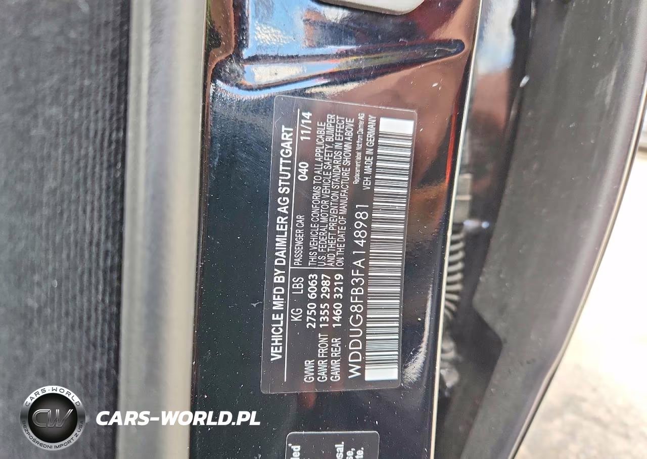 2015 Mercedes-Benz S 550 4Matic VIN:WDDUG8FB3FA148981 - 12