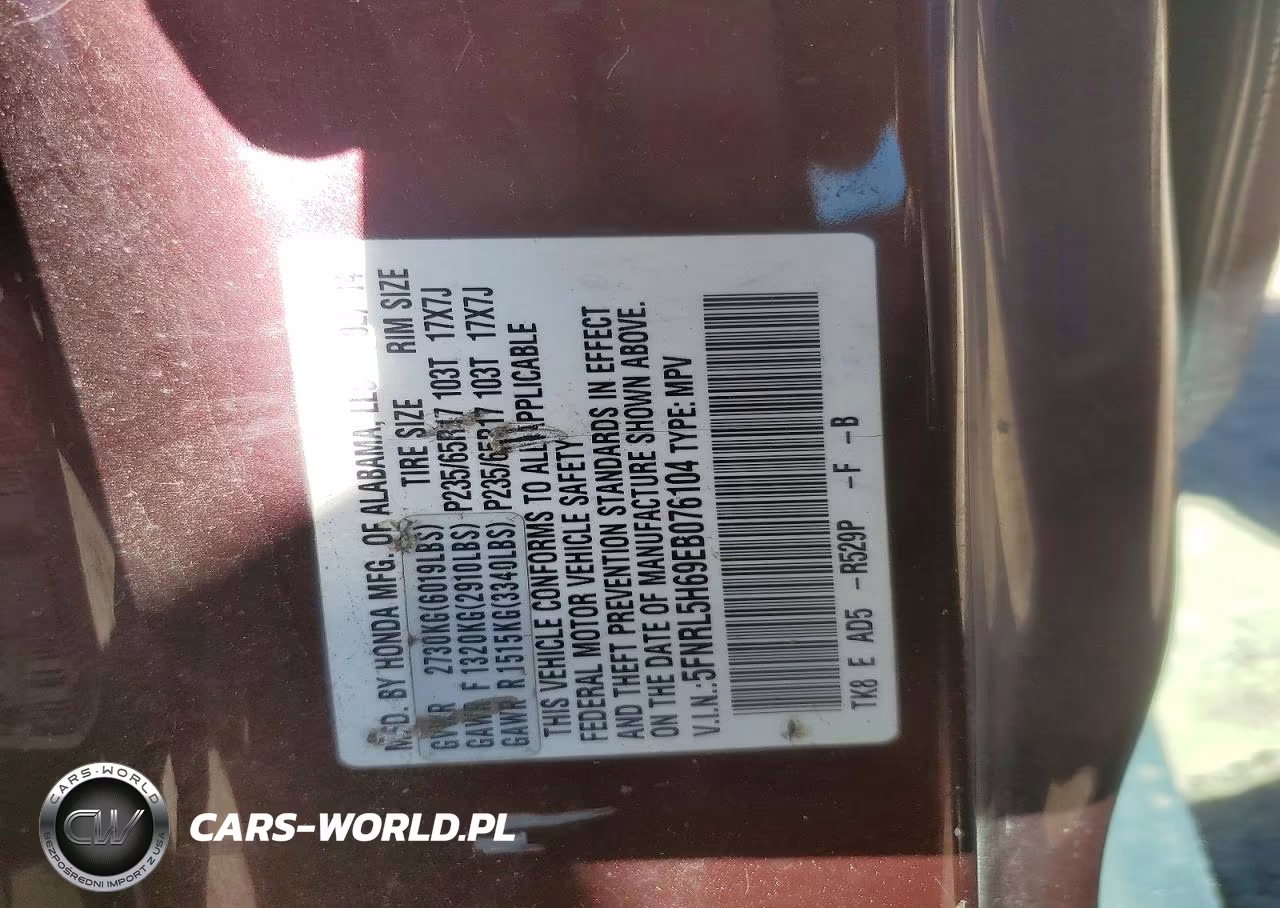 2014 Honda Odyssey Exl VIN:5FNRL5H69EB076104 - 13