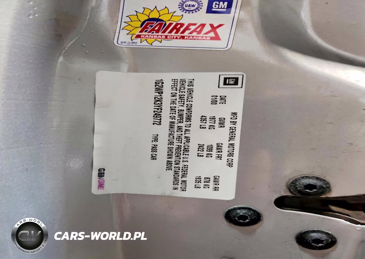 2000 Pontiac Grand Prix Gt VIN:1G2WP12K3YF249772 - 13