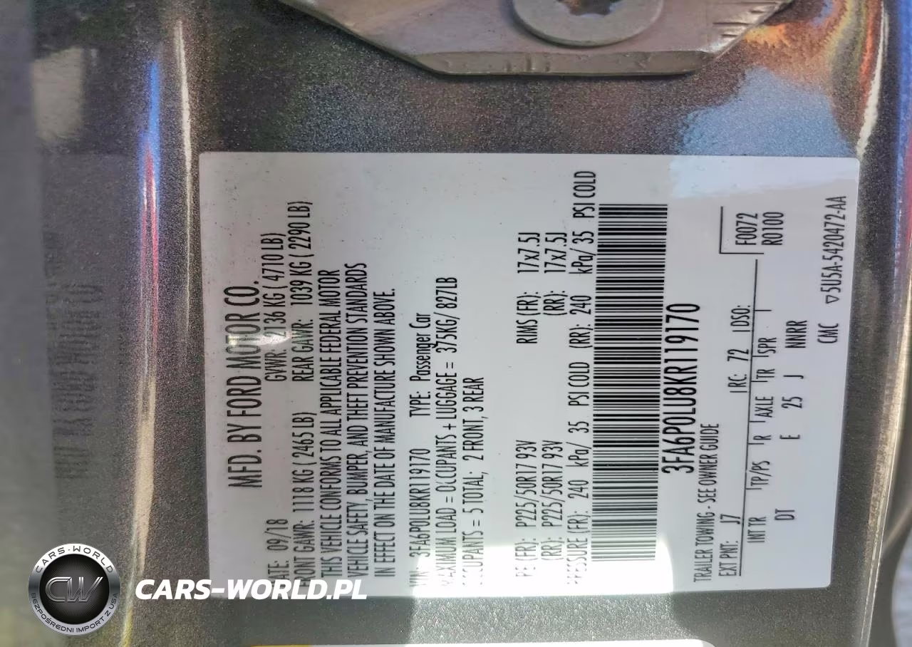 2019 Ford Fusion Se VIN:3FA6P0LU8KR119170 - 12