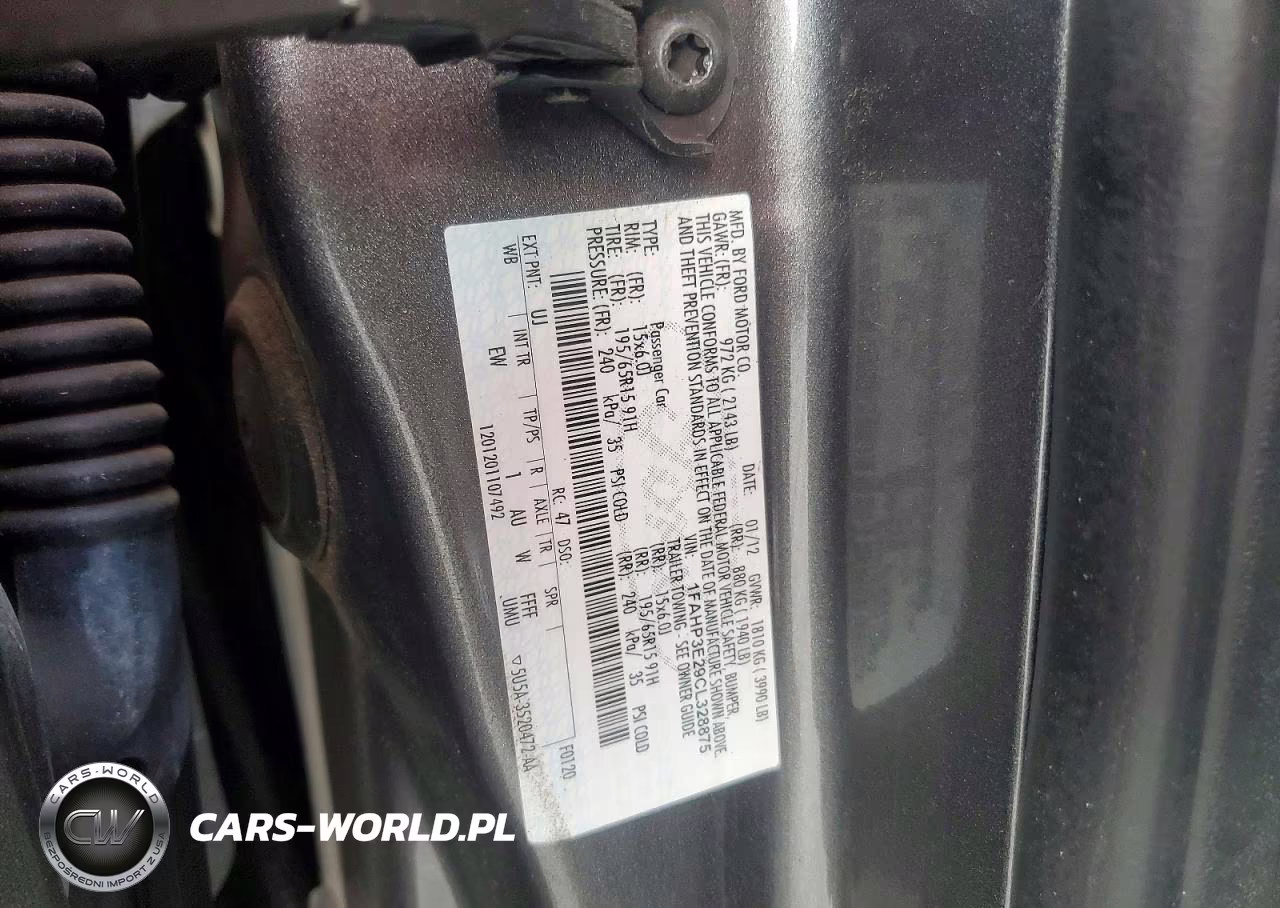 2012 Ford Focus S VIN:1FAHP3E29CL328875 - 12