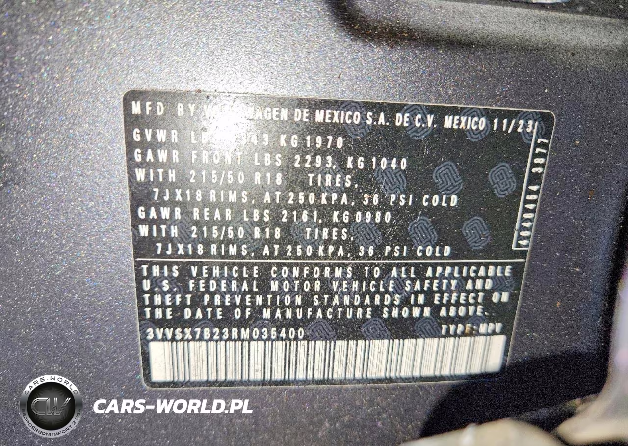 2024 Volkswagen Taos Se VIN:3VVSX7B23RM035400 - 13