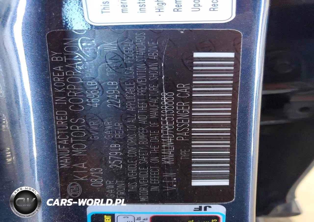 2014 Kia Cadenza Premium VIN:KNALN4D78E5138888 - 12