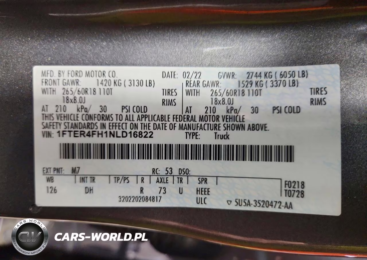 2022 Ford Ranger Xl VIN:1FTER4FH1NLD16822 - 13
