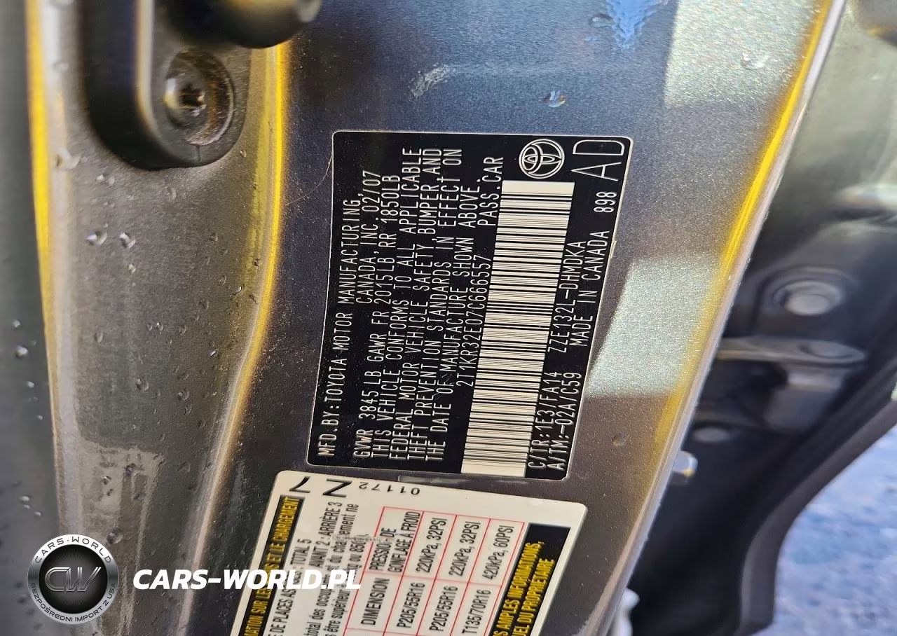 2007 Toyota Matrix Base VIN:2T1KR32E07C666557 - 12