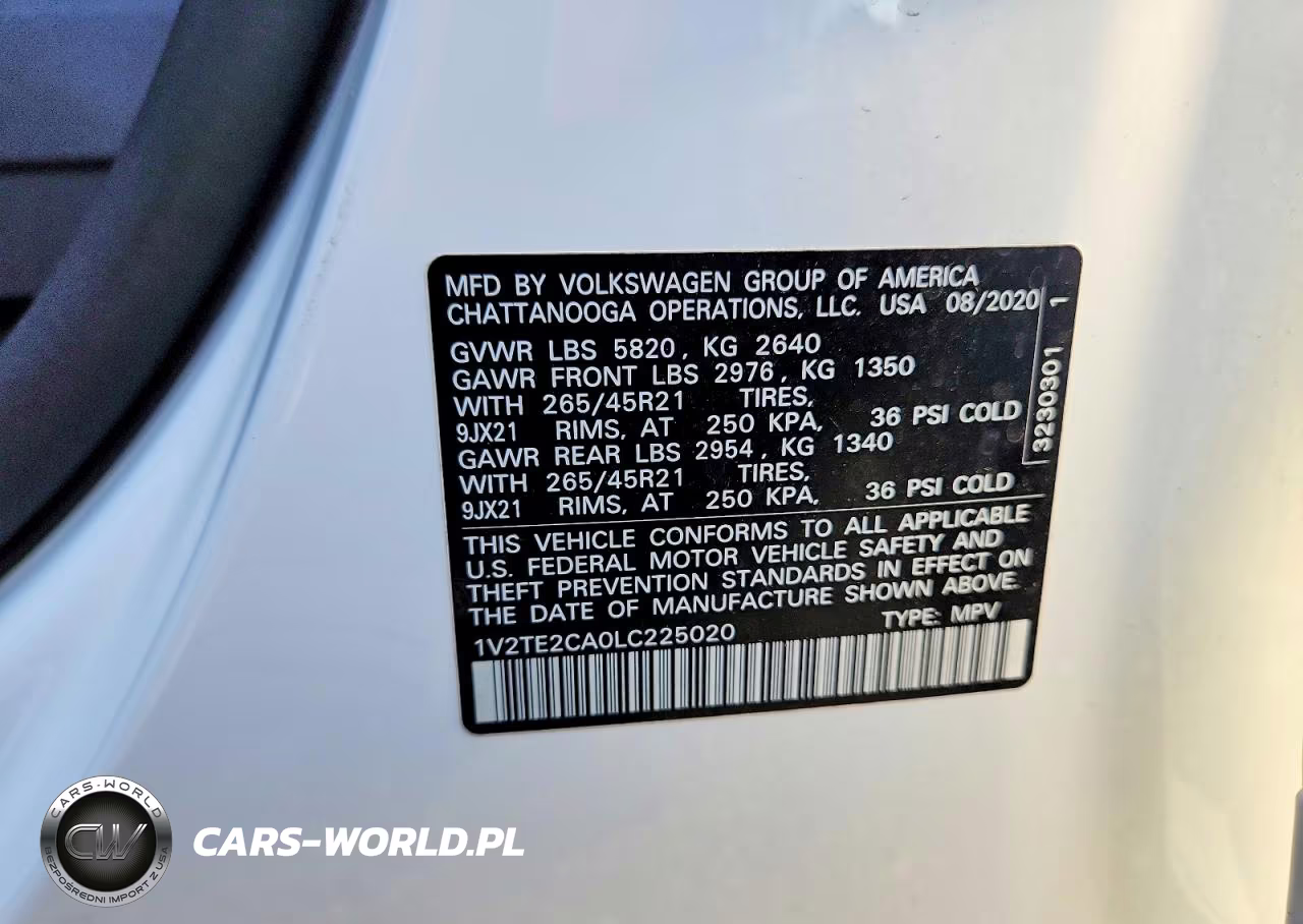 2020 Volkswagen Atlas Cross Sport Sel Premium R-Line VIN:1V2TE2CA0LC225020 - 14