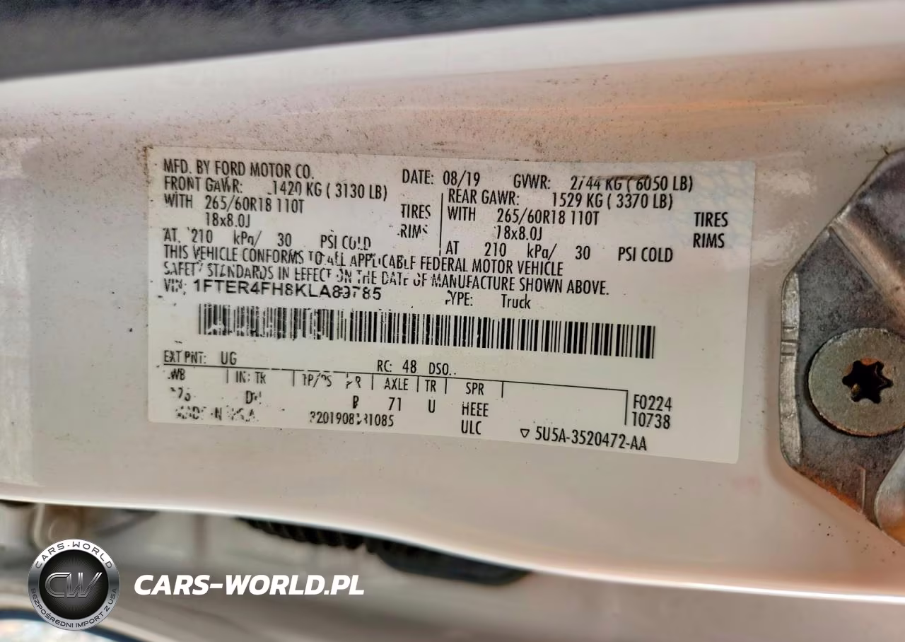2019 Ford Ranger Xl VIN:1FTER4FH8KLA89785 - 12