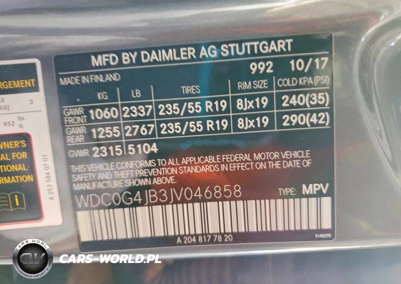 2018 Mercedes-Benz Glc 300 VIN:WDC0G4JB3JV046858 - 12