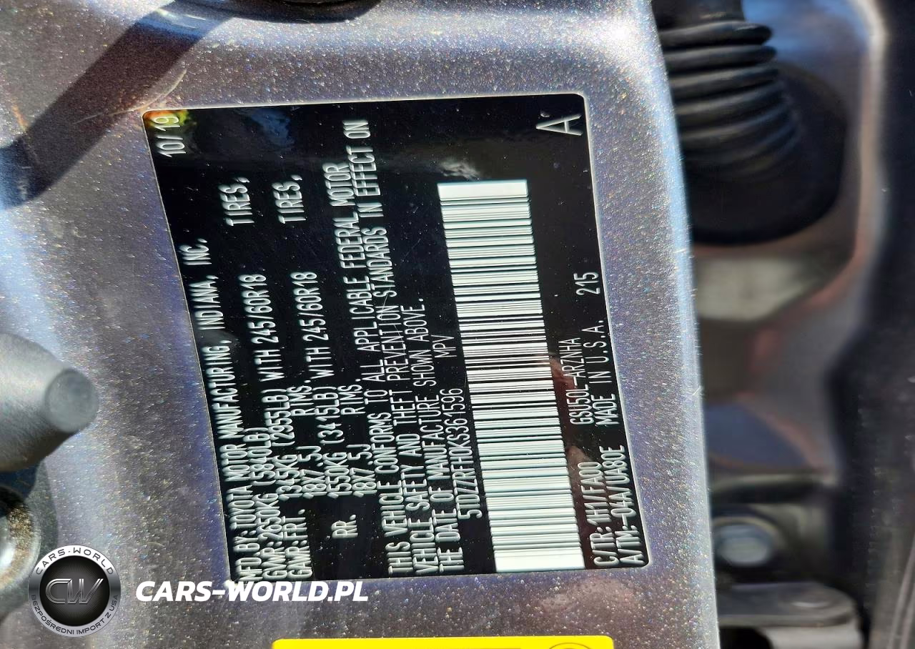 2019 Toyota Highlander Le Plus VIN:5TDZZRFH0KS361596 - 13