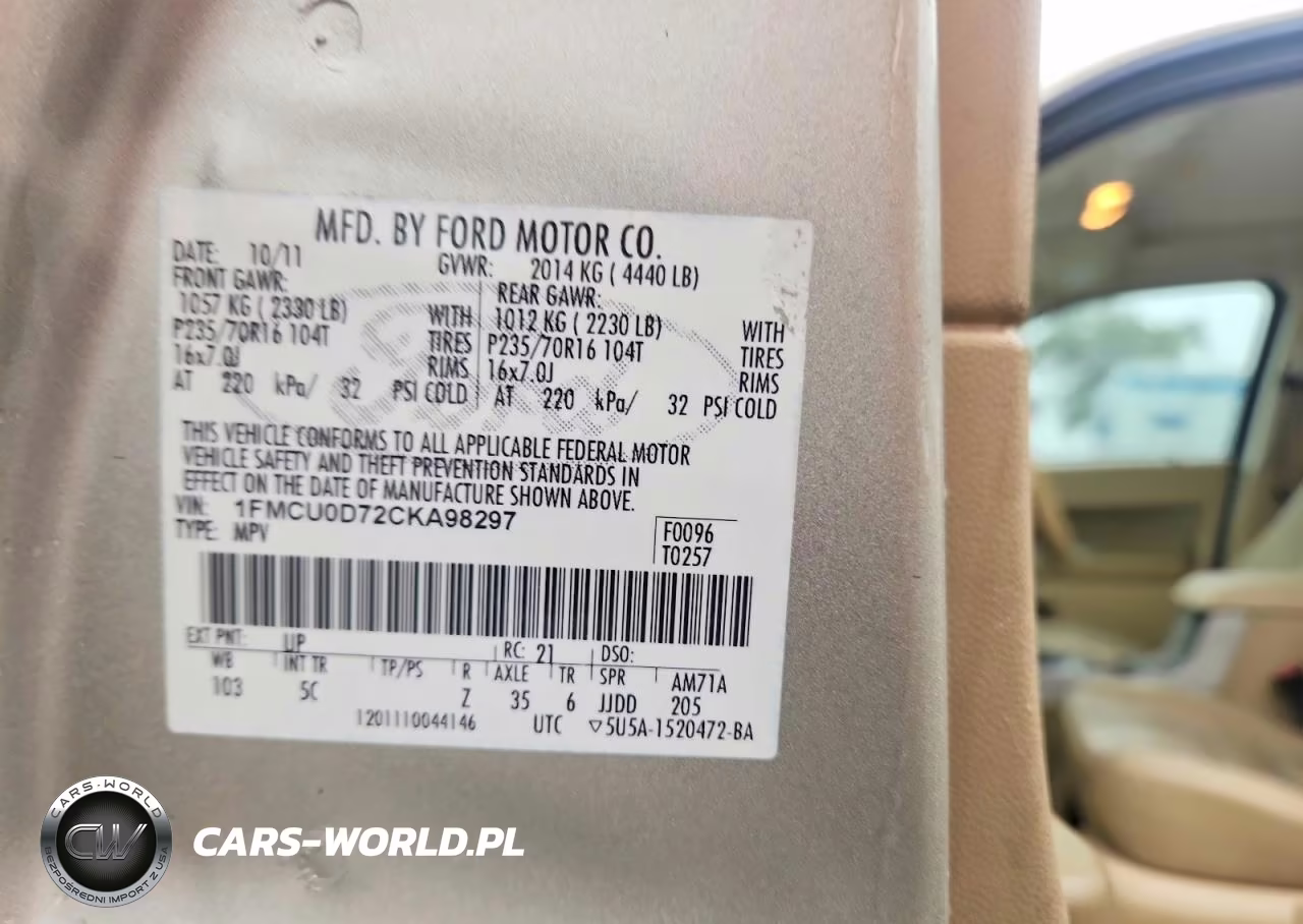 2012 Ford Escape Xlt VIN:1FMCU0D72CKA98297 - 13