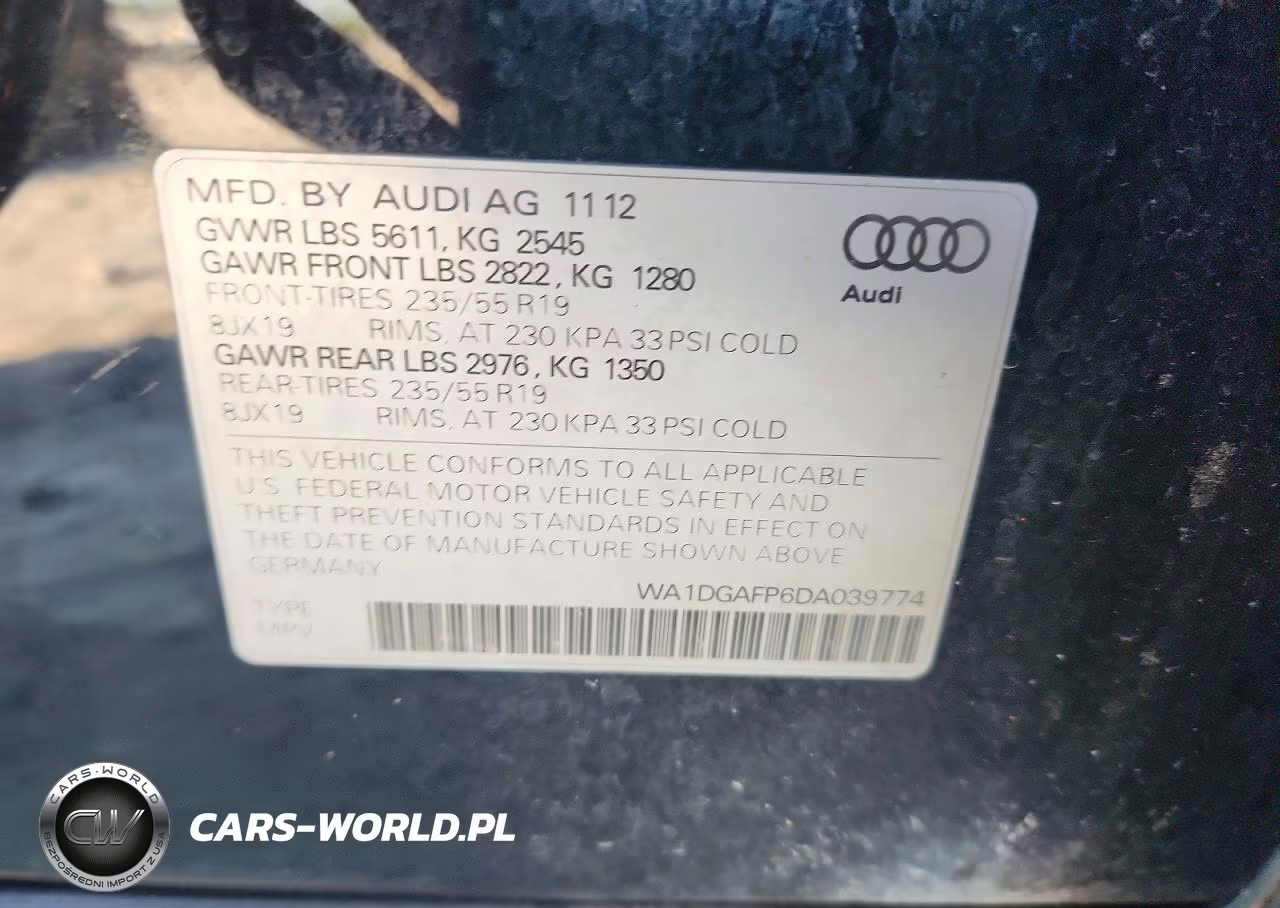 2013 Audi Q5 Premium Plus VIN:WA1DGAFP6DA039774 - 13