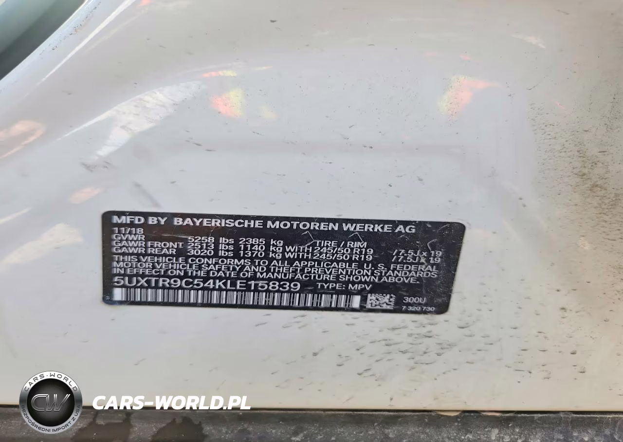 2019 BMW X3 xDrive30I VIN:5UXTR9C54KLE15839 - 13