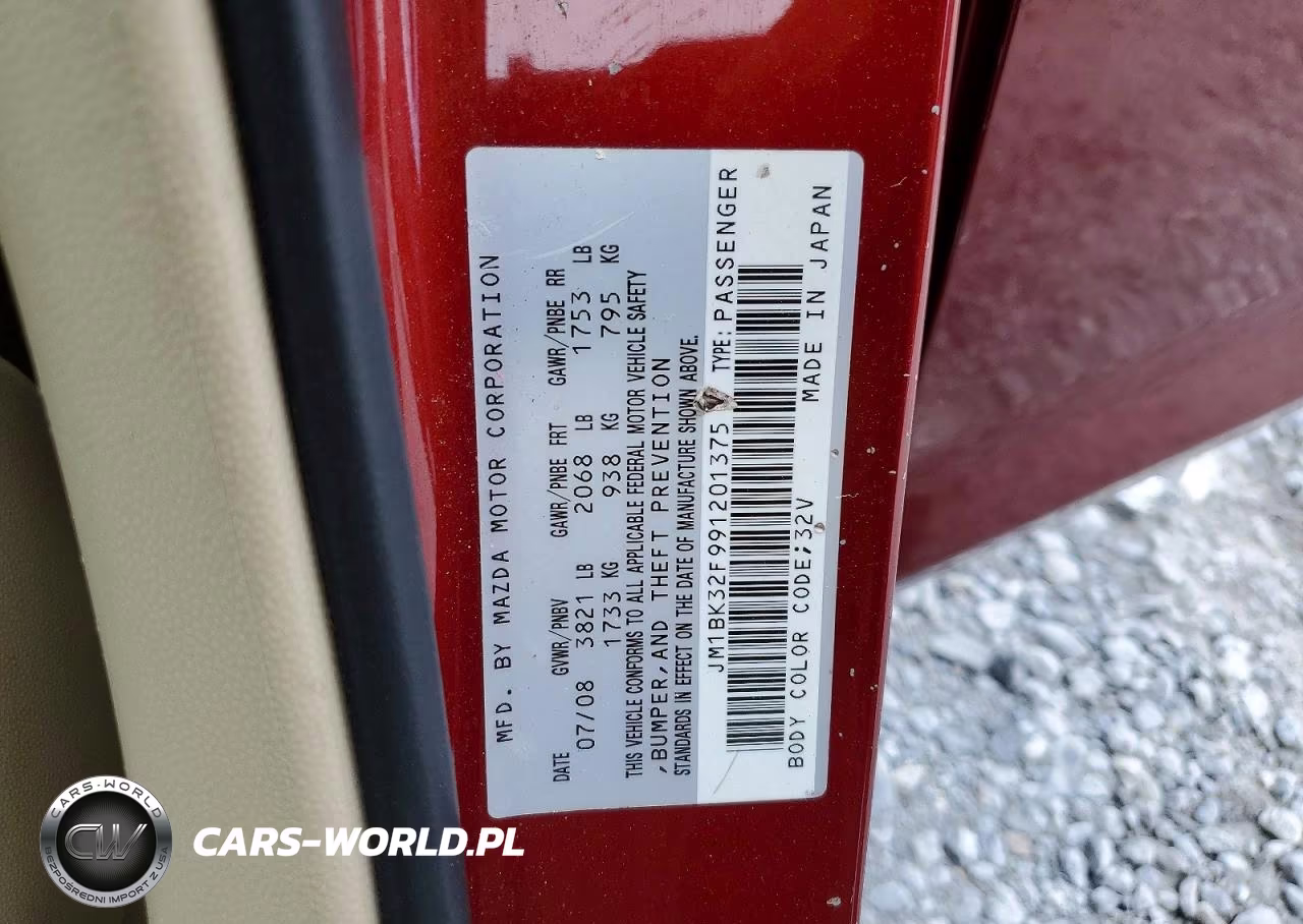 2009 Mazda 3 I VIN:JM1BK32F991201375 - 12