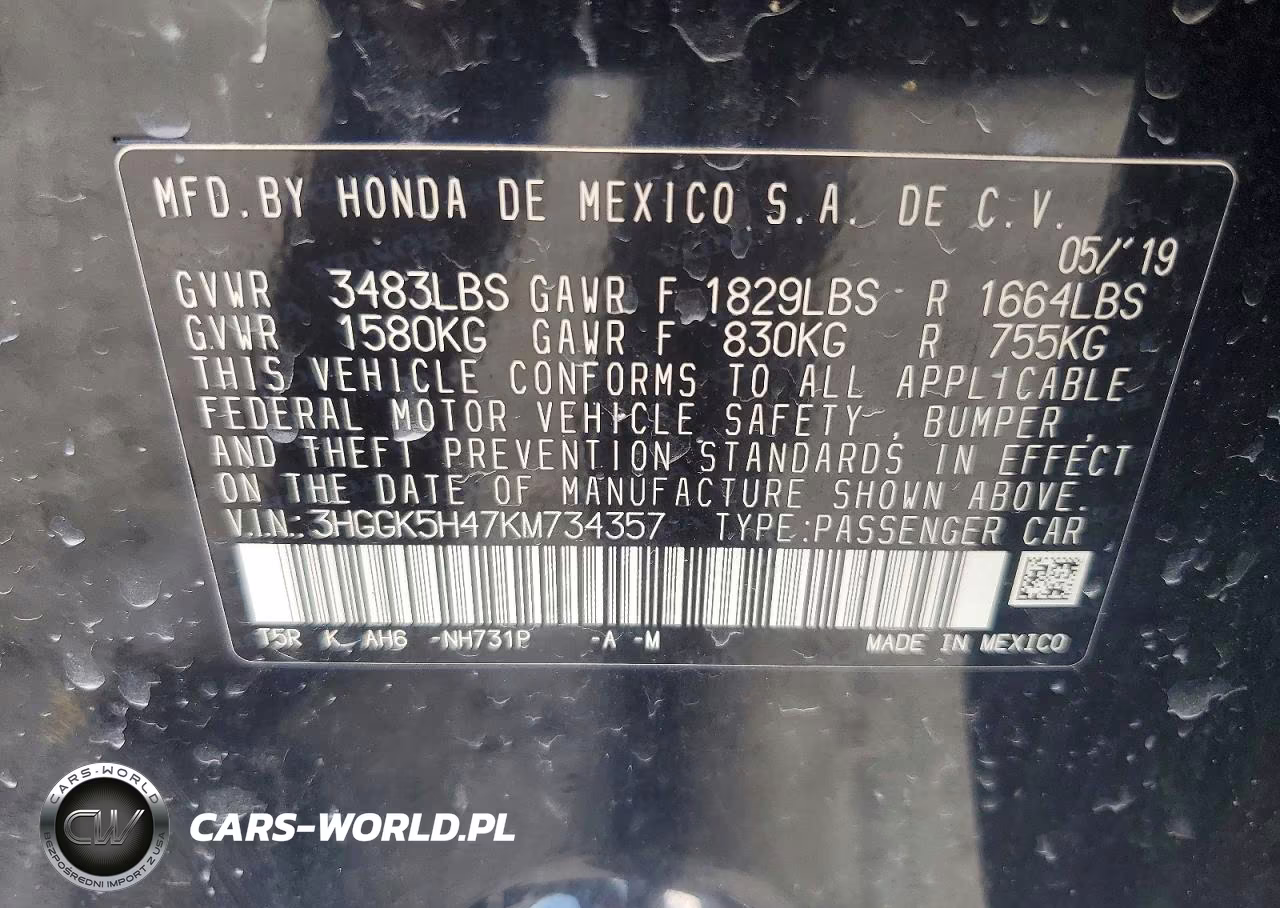 2019 Honda Fit Lx VIN:3HGGK5H47KM734357 - 14