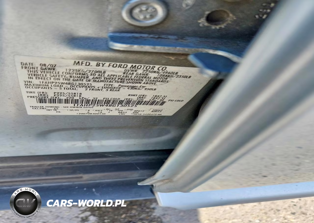 2008 Ford Taurus Limited VIN:1FAHP25W48G130525 - 13