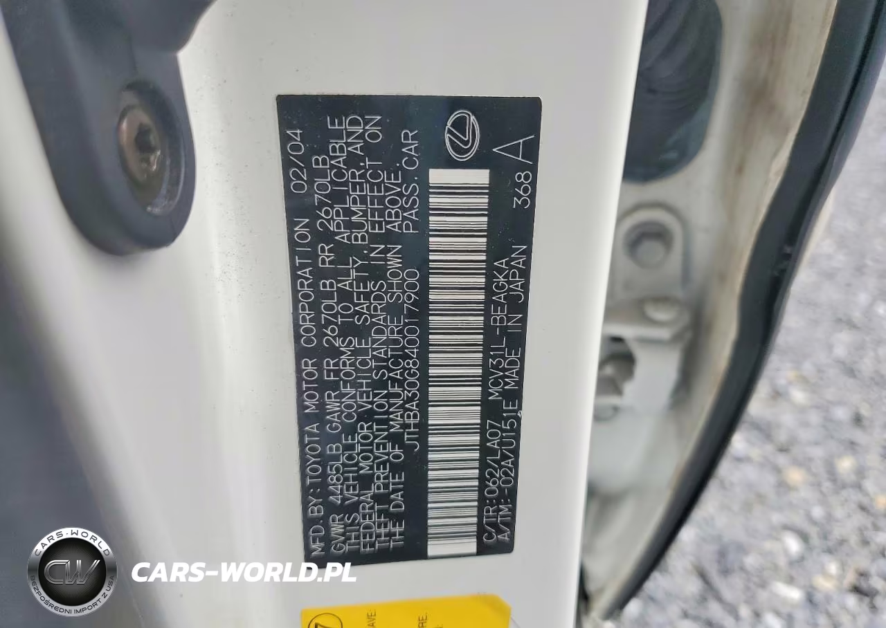 2004 Lexus Es 330 VIN:JTHBA30G840017900 - 12