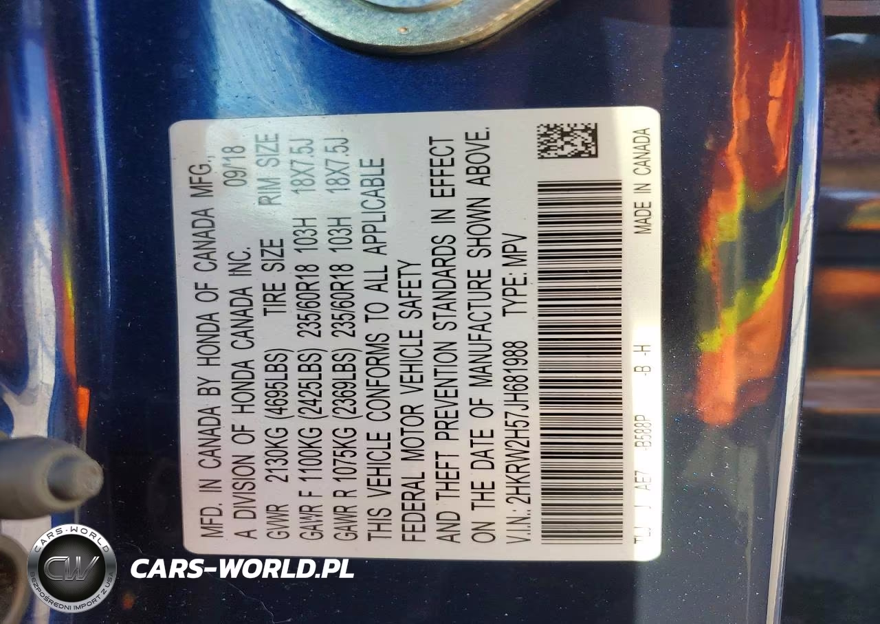 2018 Honda Cr-V Ex VIN:2HKRW2H57JH681988 - 13