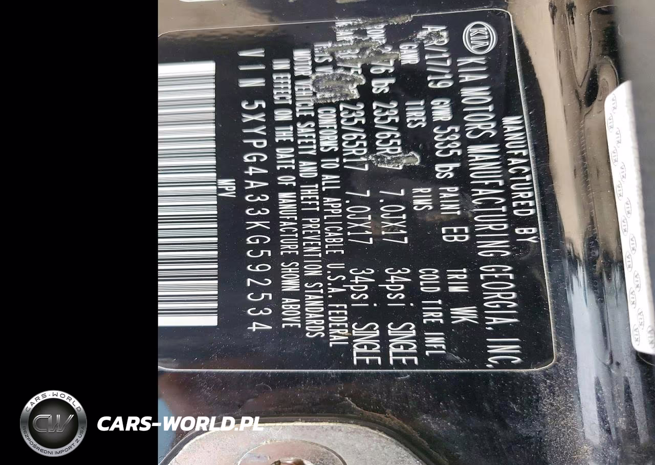 2019 Kia Sorento L VIN:5XYPG4A33KG592534 - 14