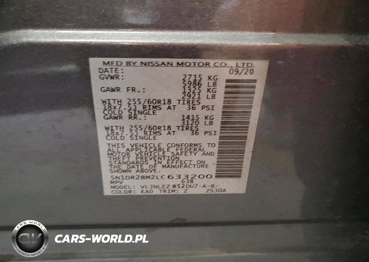 2020 Nissan Pathfinder Sv VIN:5N1DR2BM2LC633200 - 13