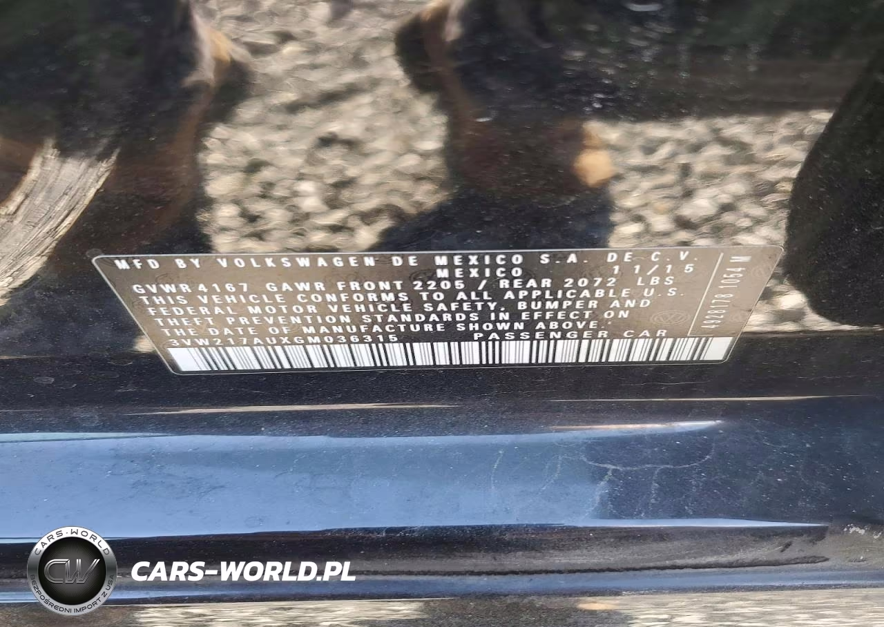 2016 Volkswagen Golf S-Se VIN:3VW217AUXGM036315 - 12