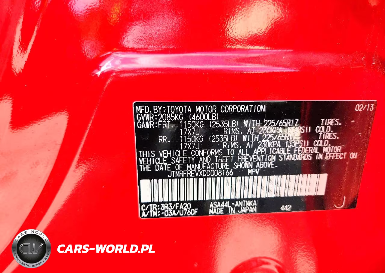 2013 Toyota Rav4 Xle VIN:JTMRFREVXDD008166 - 13