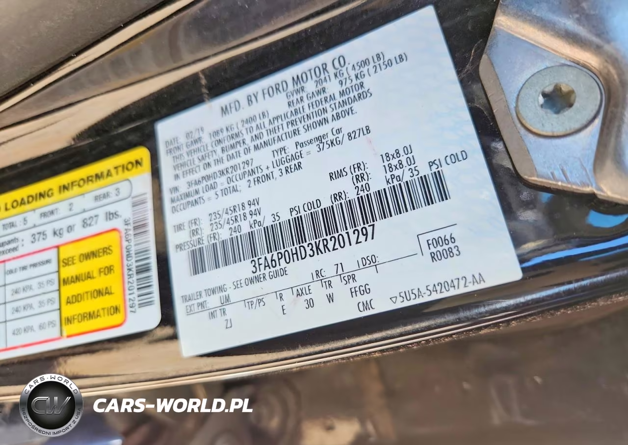 2019 Ford Fusion Se VIN:3FA6P0HD3KR201297 - 12