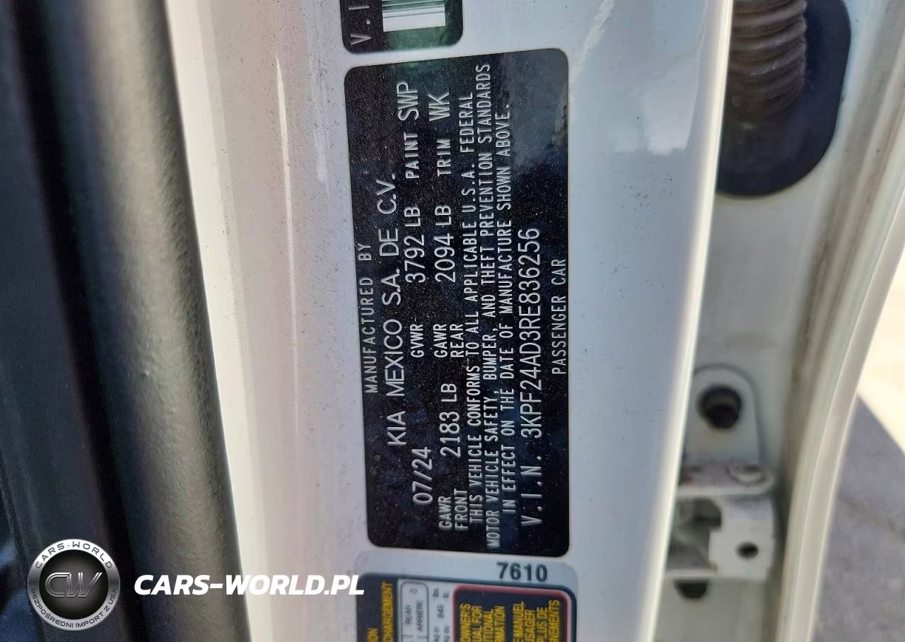 2024 Kia Forte Lxs VIN:3KPF24AD3RE836256 - 12