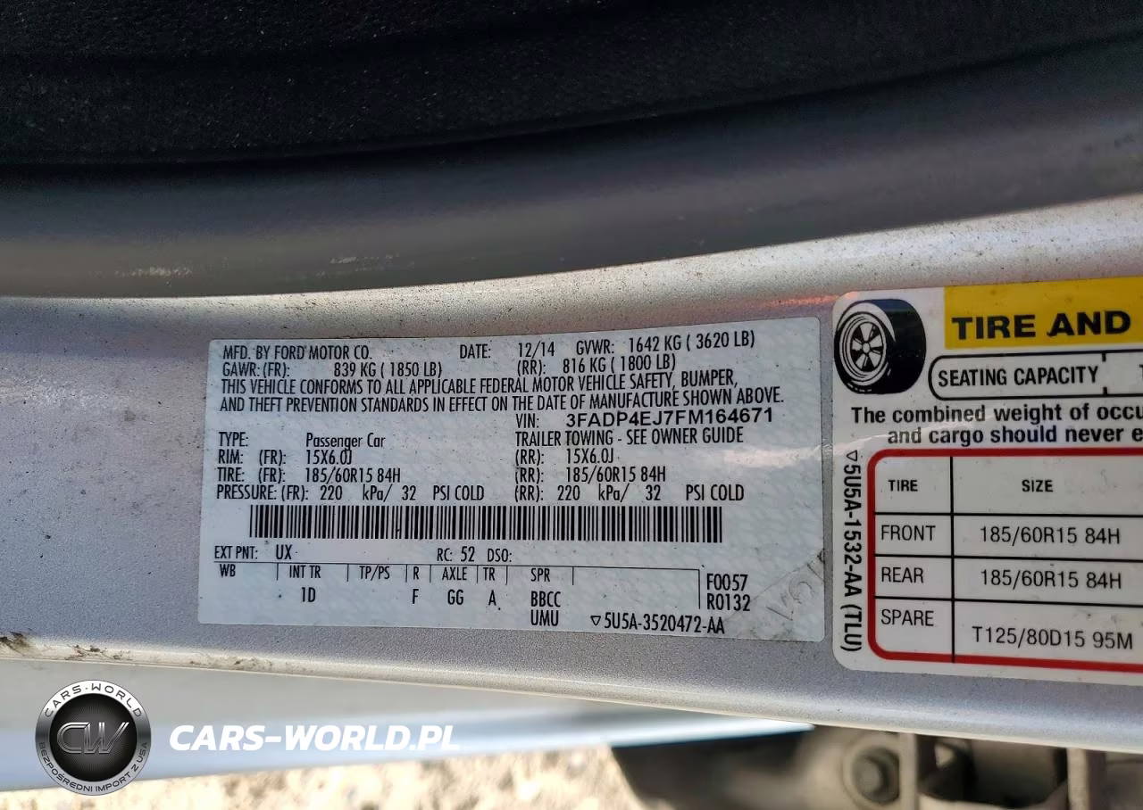 2015 Ford Fiesta Se VIN:3FADP4EJ7FM164671 - 12