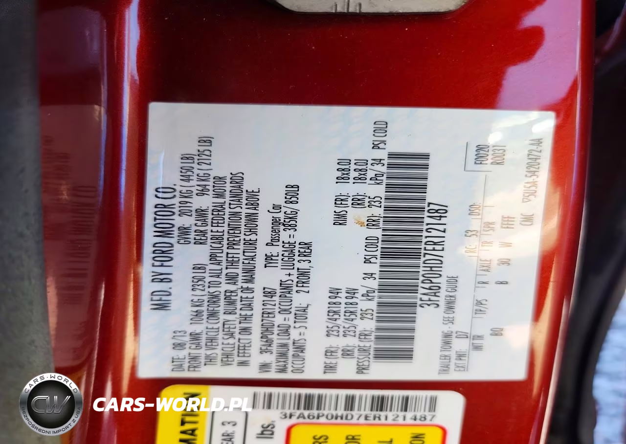 2014 Ford Fusion Se VIN:3FA6P0HD7ER121487 - 12