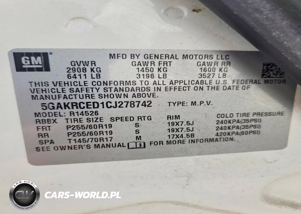 2012 Buick Enclave VIN:5GAKRCED1CJ278742 - 13