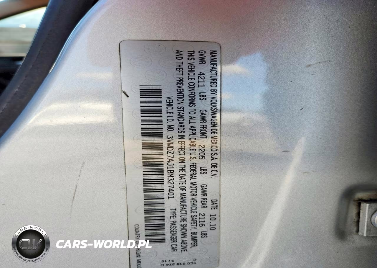 2011 Volkswagen Jetta Se VIN:3VWDZ7AJ1BM327401 - 12