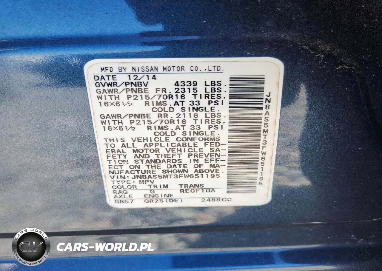 2015 Nissan Rogue Select S VIN:JN8AS5MT3FW651195 - 13