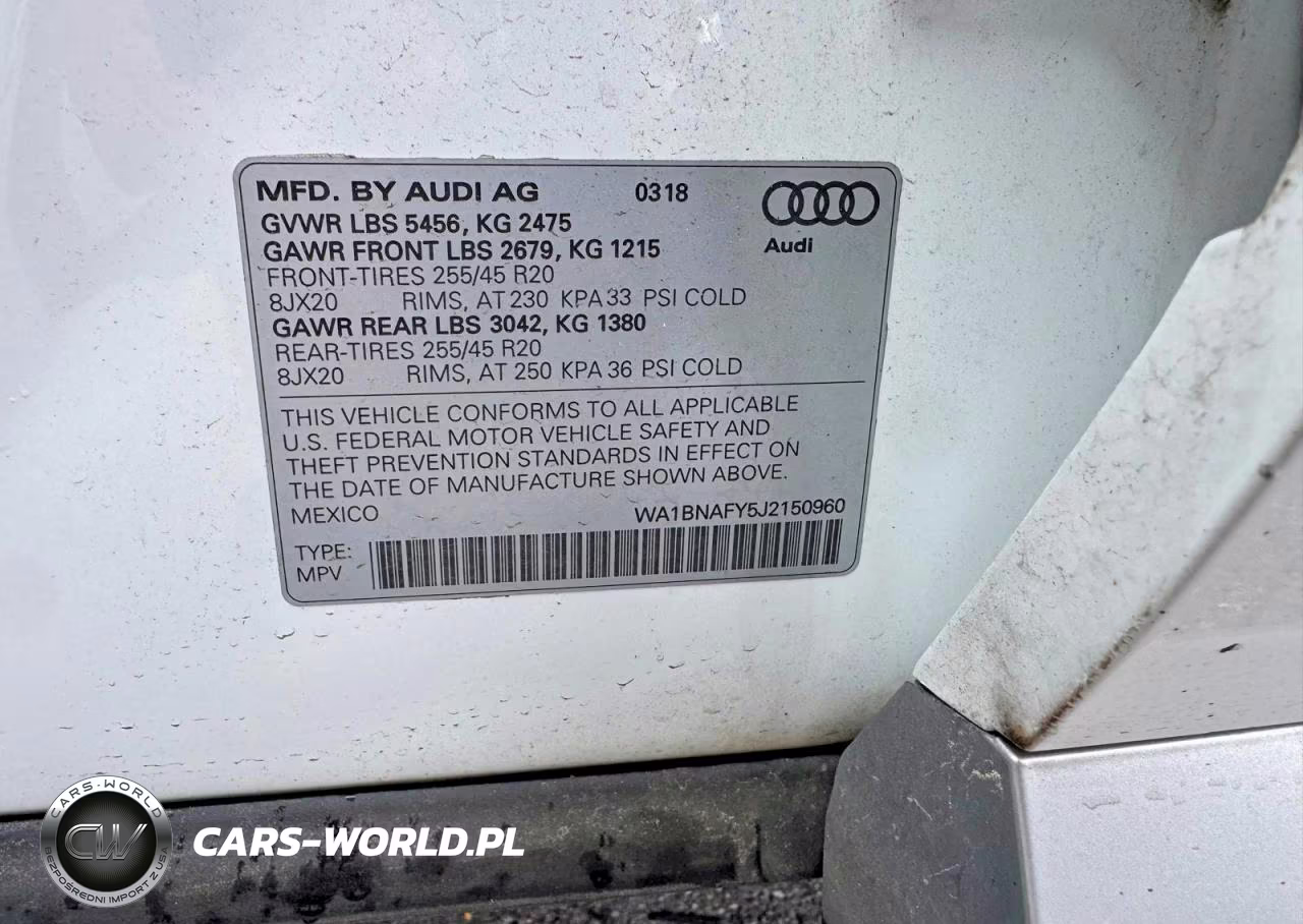 2018 Audi Q5 Premium Plus VIN:WA1BNAFY5J2150960 - 13