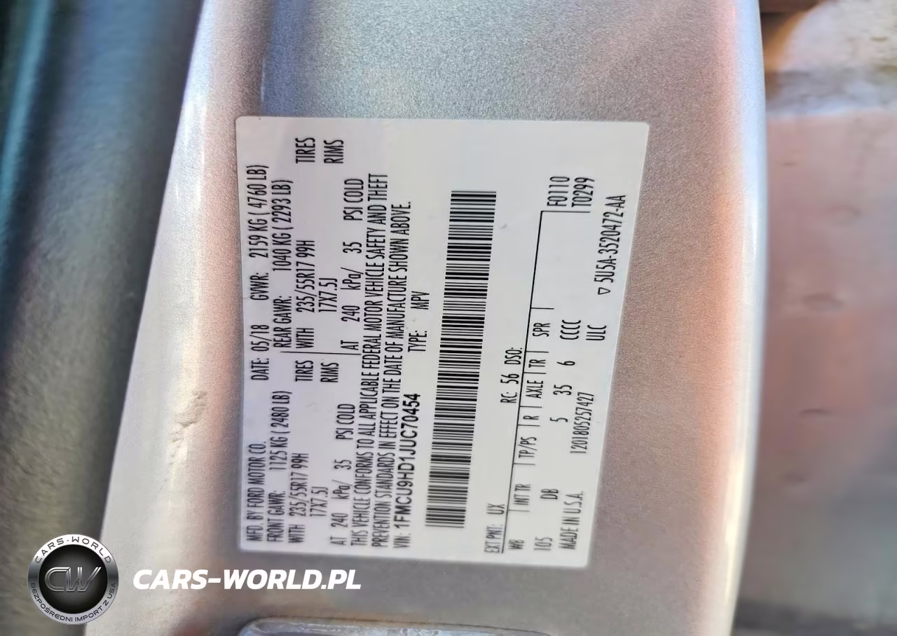2018 Ford Escape Sel VIN:1FMCU9HD1JUC70454 - 12