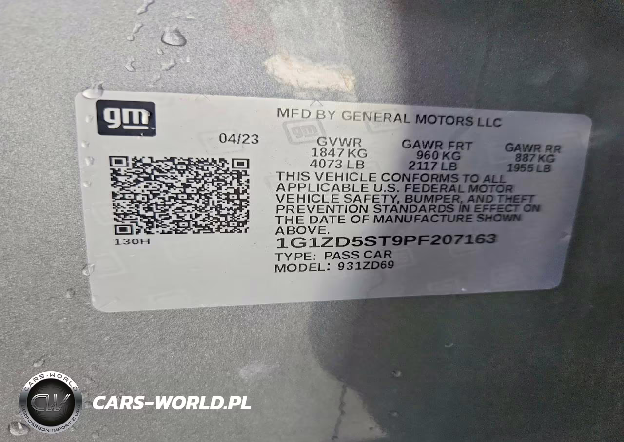 2023 Chevrolet Malibu Lt VIN:1G1ZD5ST9PF207163 - 12