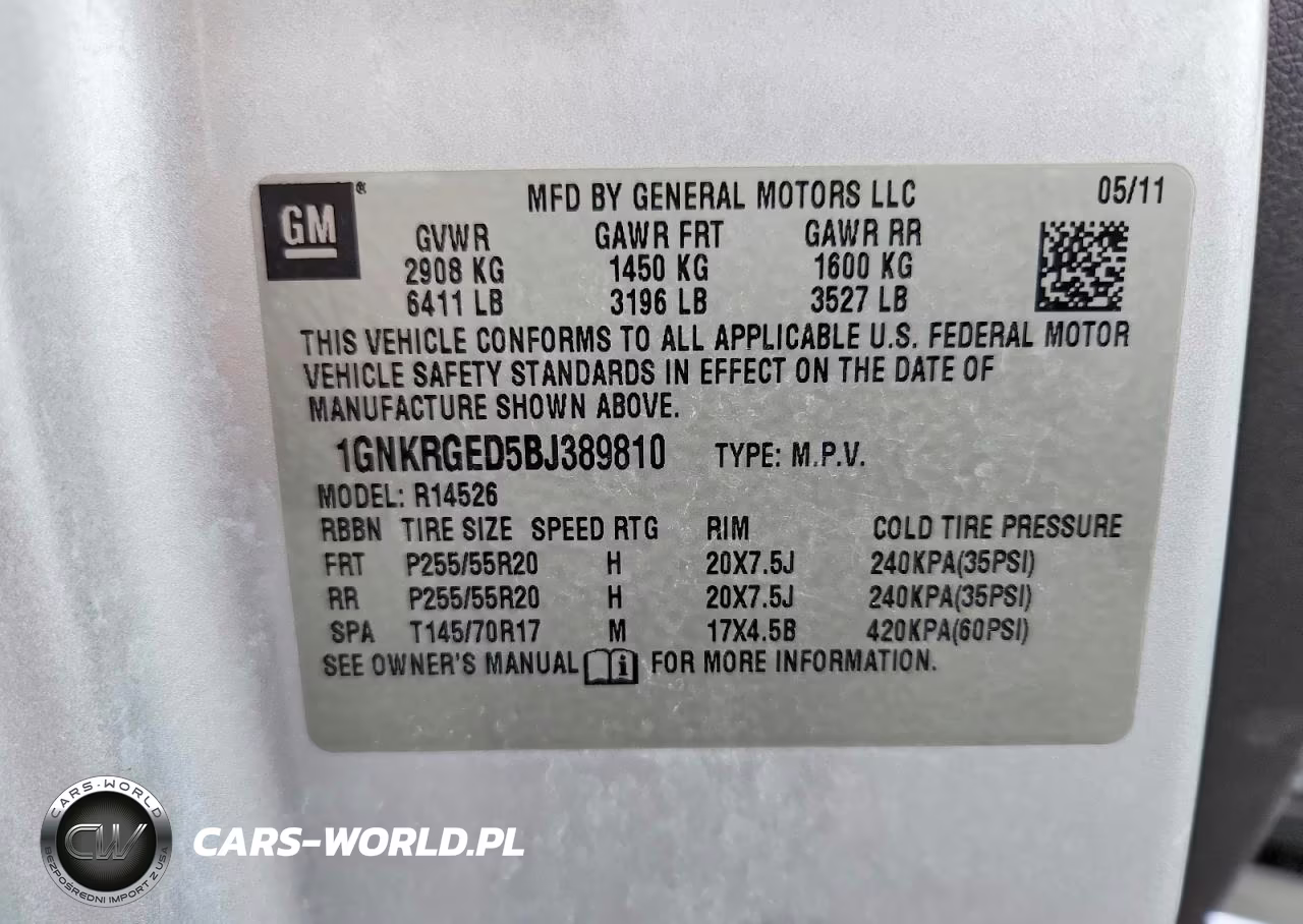 2011 Chevrolet Traverse Lt VIN:1GNKRGED5BJ389810 - 13